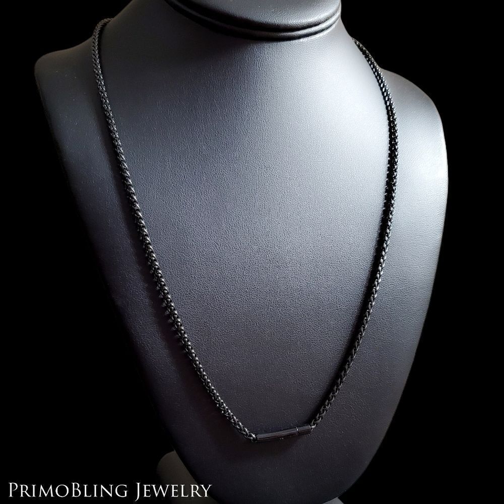 3mm Black Franco Chain 